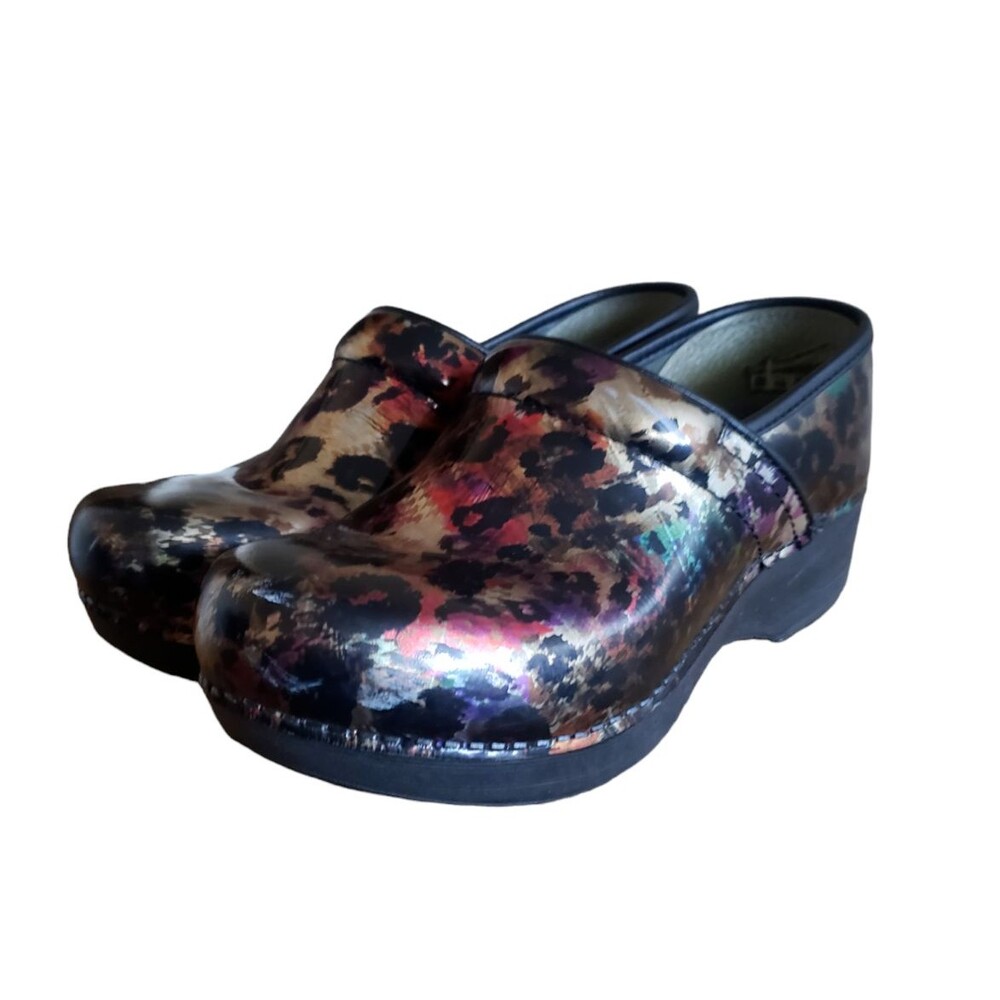 Dansko XP 20 Professional Shoes Clogs Women's SZ 6.5 -7 EU 37 Watercolor Glossy